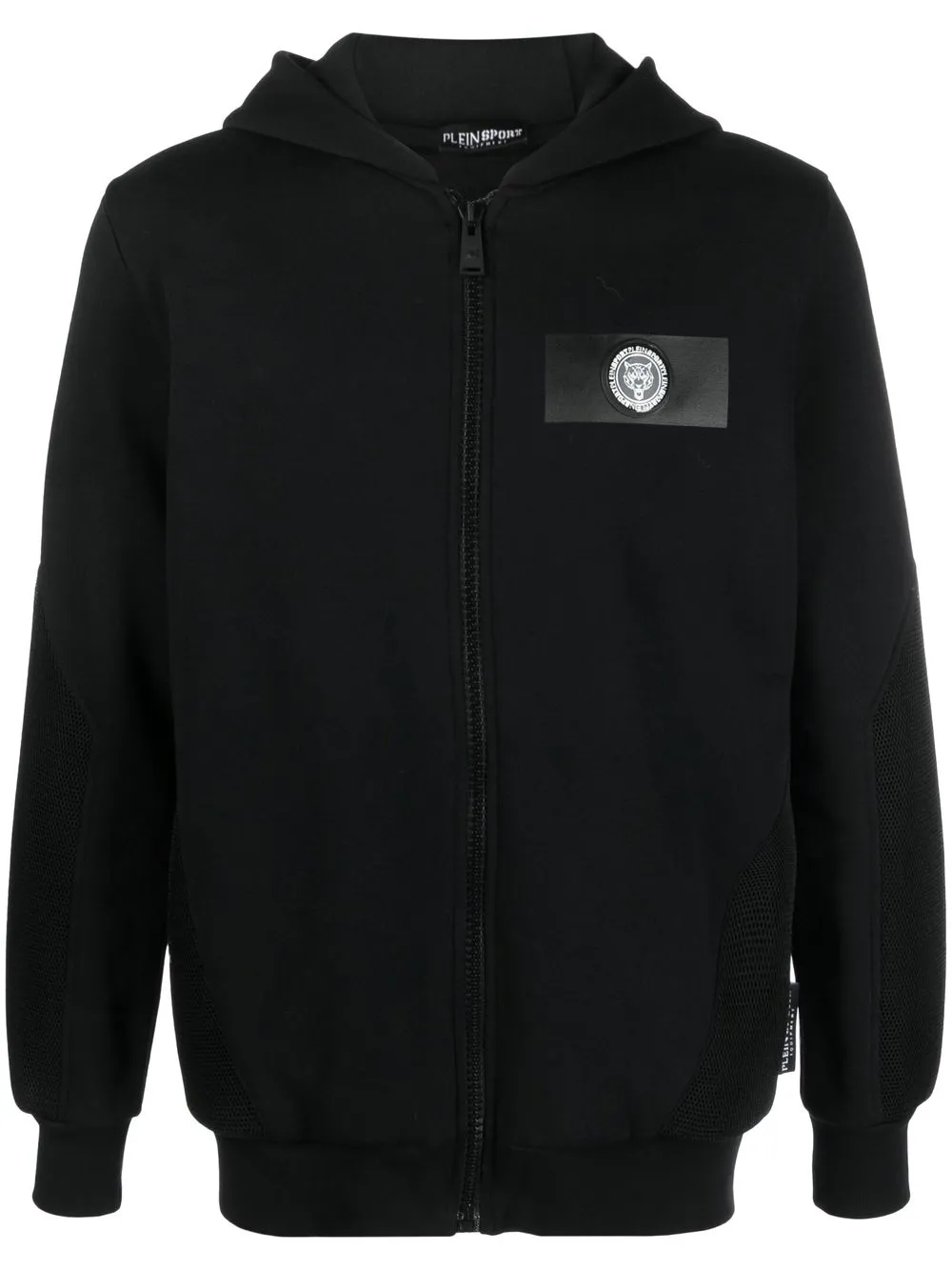 logo-patch zipped jacket