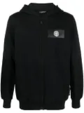 Plein Sport logo-patch zipped jacket - Black