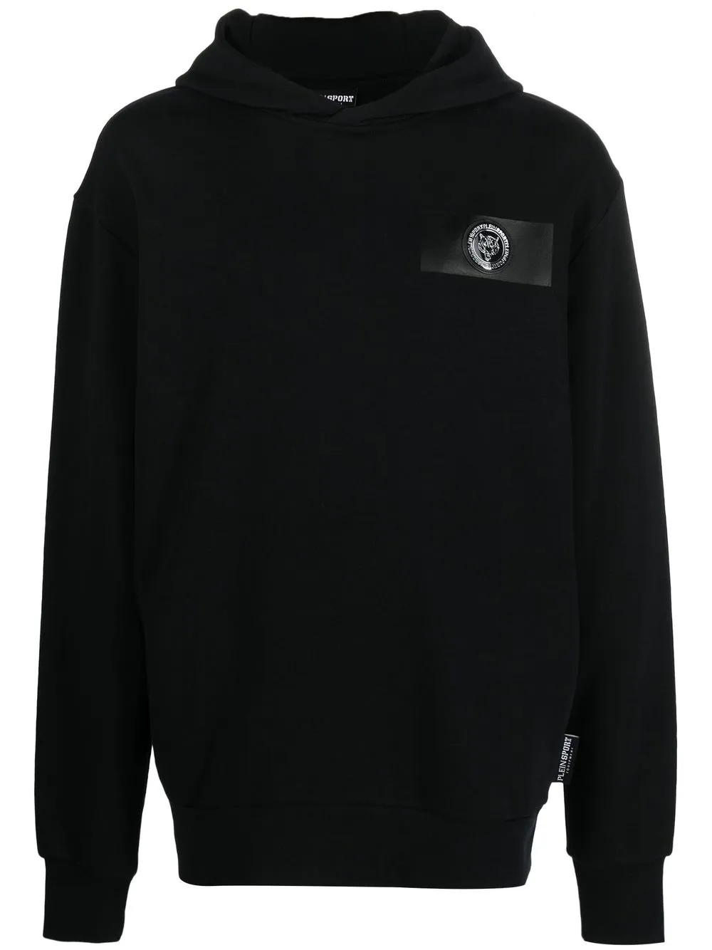 Plein Sport ロゴパッチ パーカー - ブラック Plein Sport ロゴパッチ パーカー - ブラック