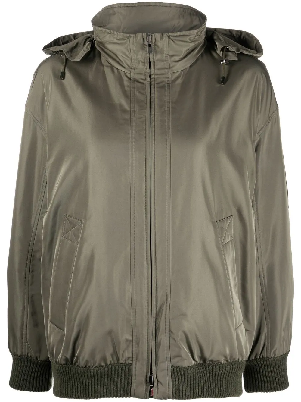 

Loro Piana zipped-up hooded jacket - Green