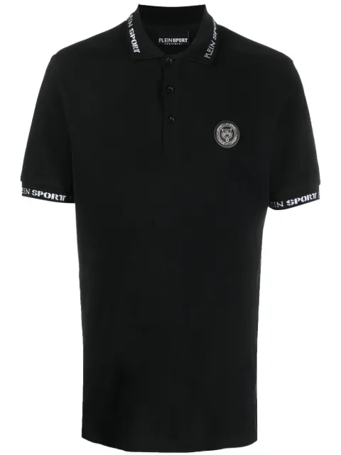 Plein Sport tiger-print short-sleeved polo shirt