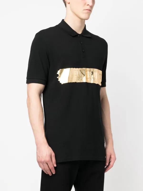 Plein Sport logo-print short-sleeved Polo Shirt Black FARFETCH EG
