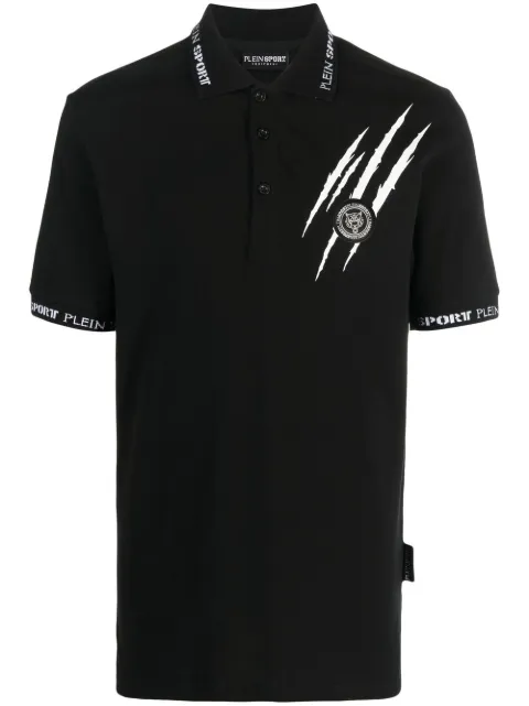 Plein Sport logo-patch short-sleeved polo shirt