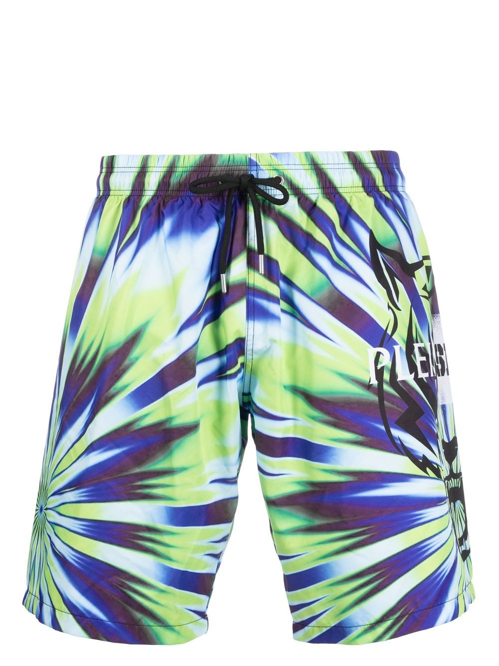 Shop Plein Sport Tiger-print Swim Shorts In Green