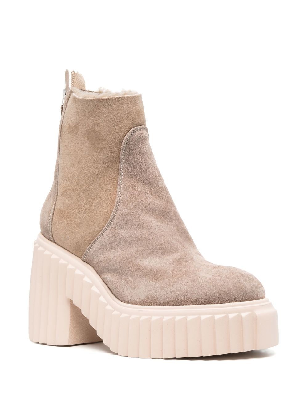 Shop Agl Attilio Giusti Leombruni Platform-sole Ankle Boots In Neutrals