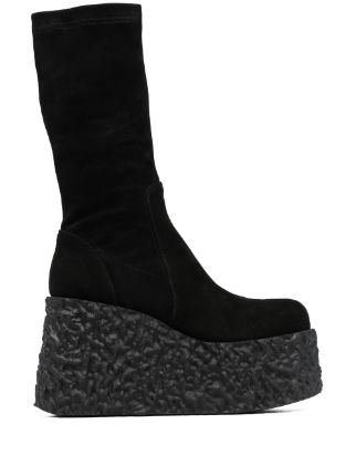 AGL 60mm Suede Platform Boots Farfetch