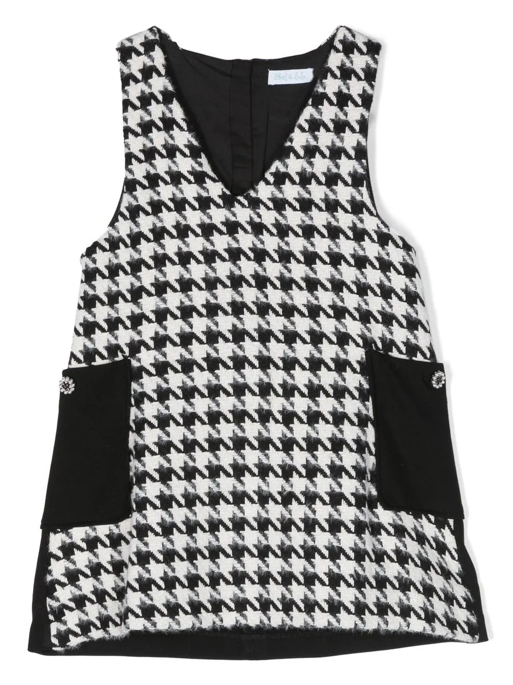 

Abel & Lula houndstooth-pattern sleeveless dress - Black