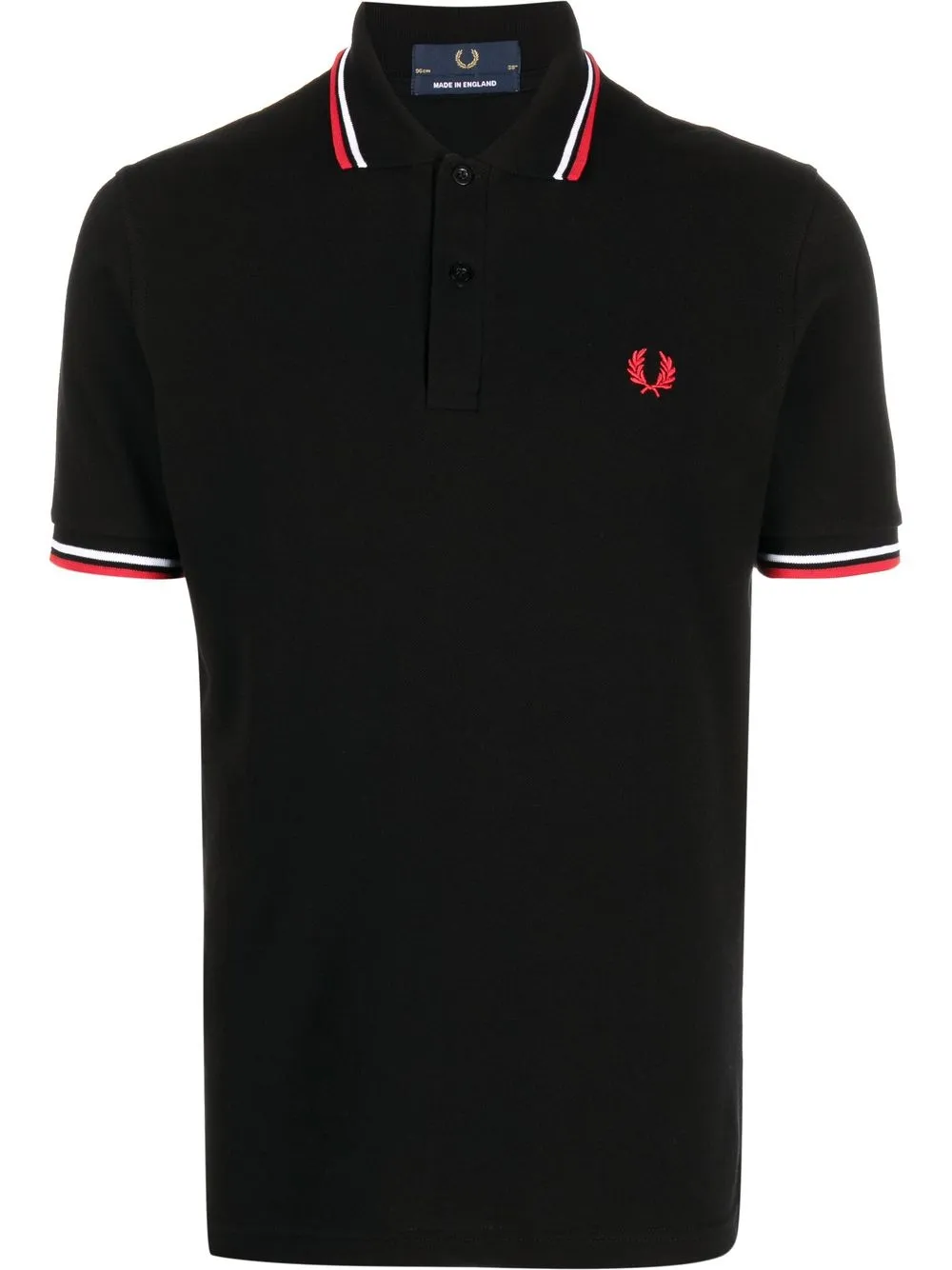 

Fred Perry playera tipo polo con ribetes en contraste - Negro