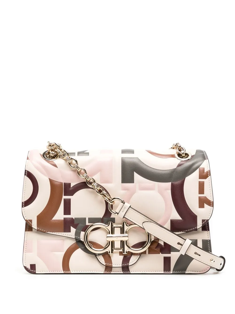 

Salvatore Ferragamo bolsa de hombro con estampado abstracto - Neutro