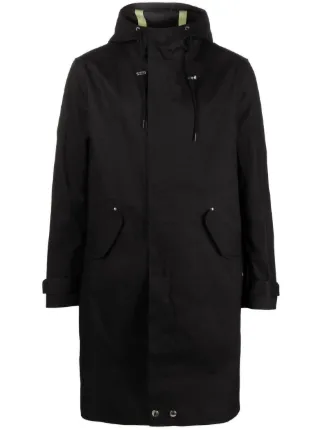 Mackintosh GRANISH Cotton Hooded Coat Black FARFETCH IL