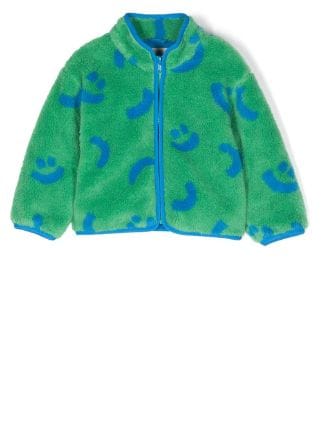 logo-print fleece jacket