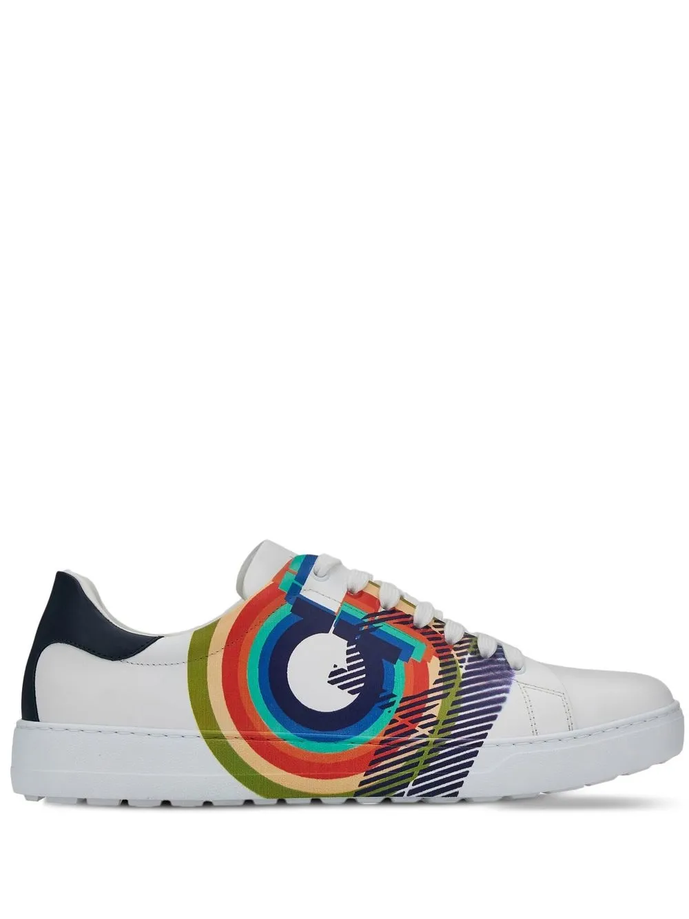 Ferragamo Gancini graphic-print sneakers | White | Image 1