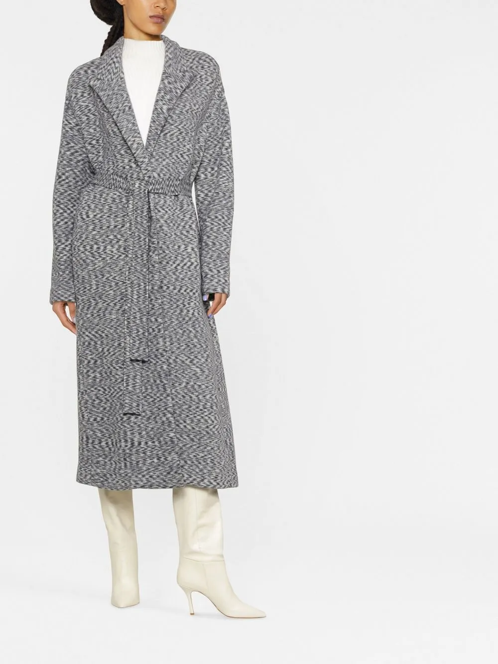 Image 2 of Missoni zig-zag belted coat