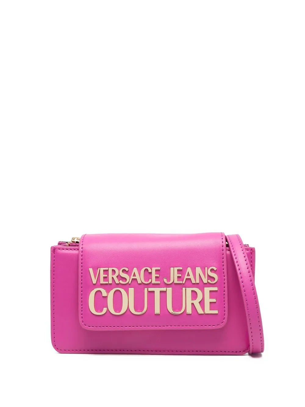 

Versace Jeans Couture bolsa de hombro con placa del logo - Rosado