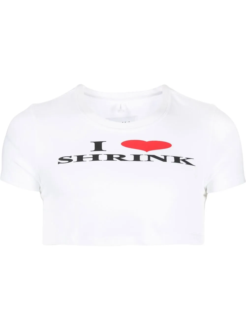 

Doublet 'I Love Shrink' crop top - White