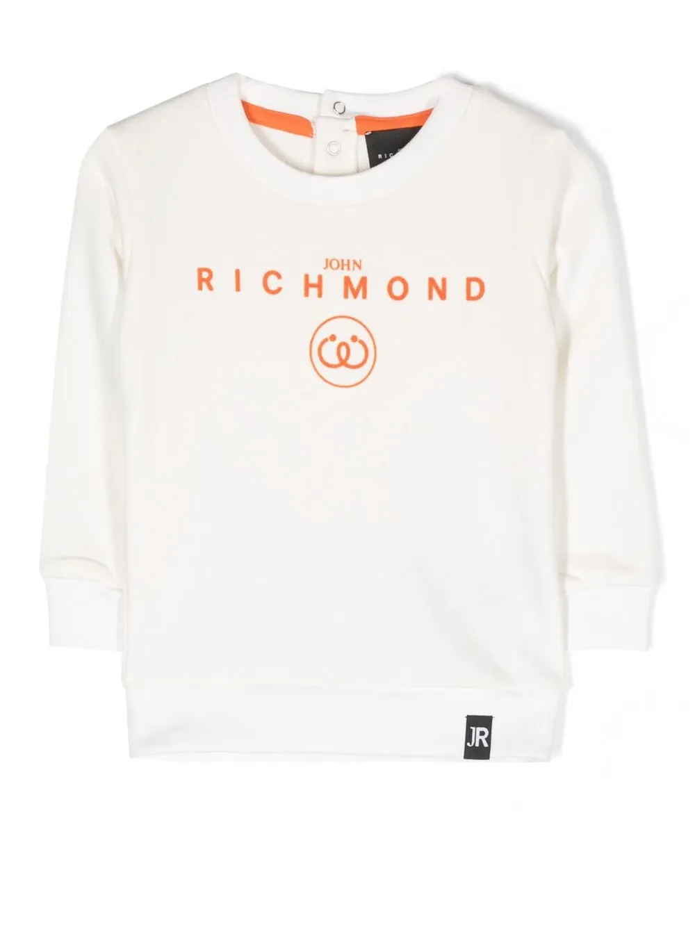 

John Richmond Junior sudadera manga larga con logo estampado - Blanco