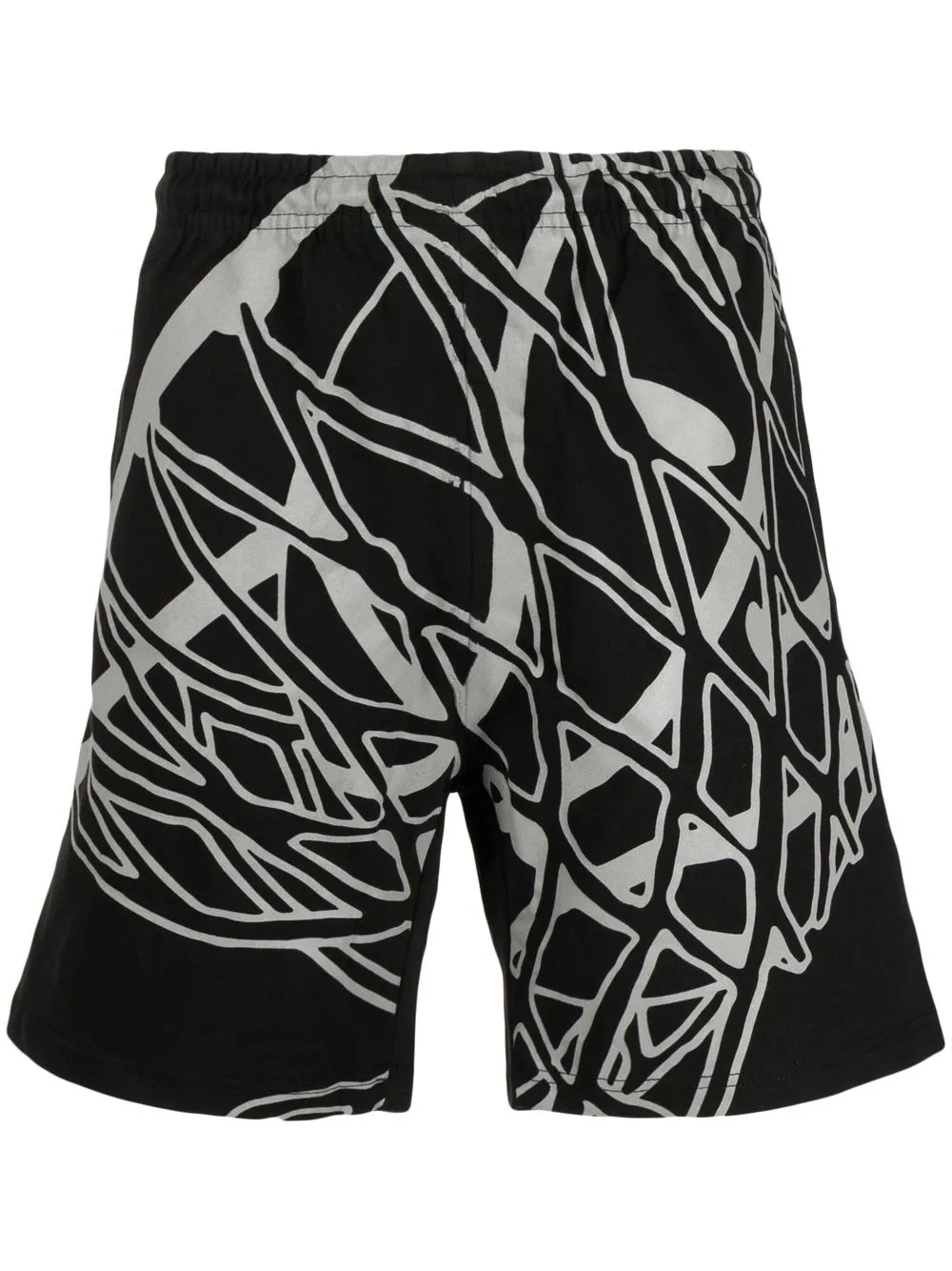 

MARKET graphic-print track shorts - Black