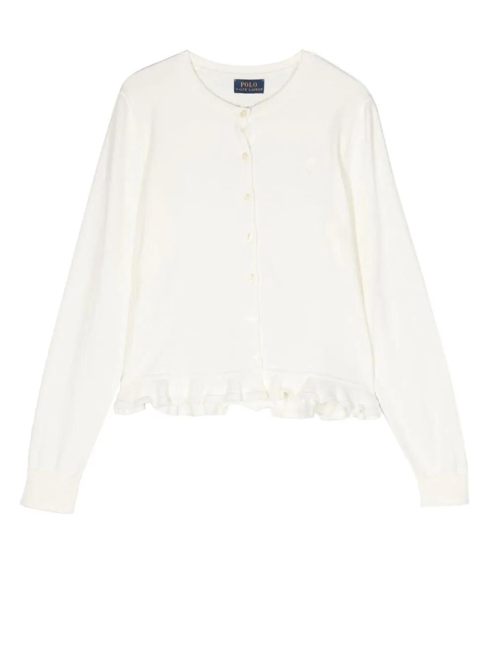 

Ralph Lauren Kids suéter con dobladillo peplum - Blanco