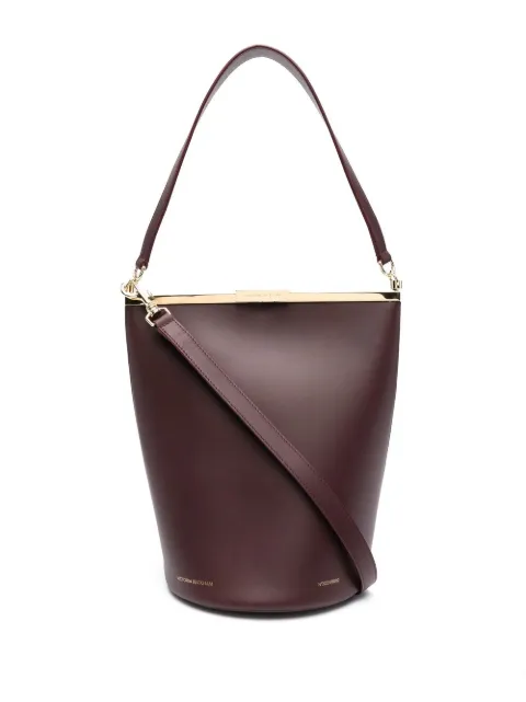 Victoria Beckham logo-print leather bucket bag 