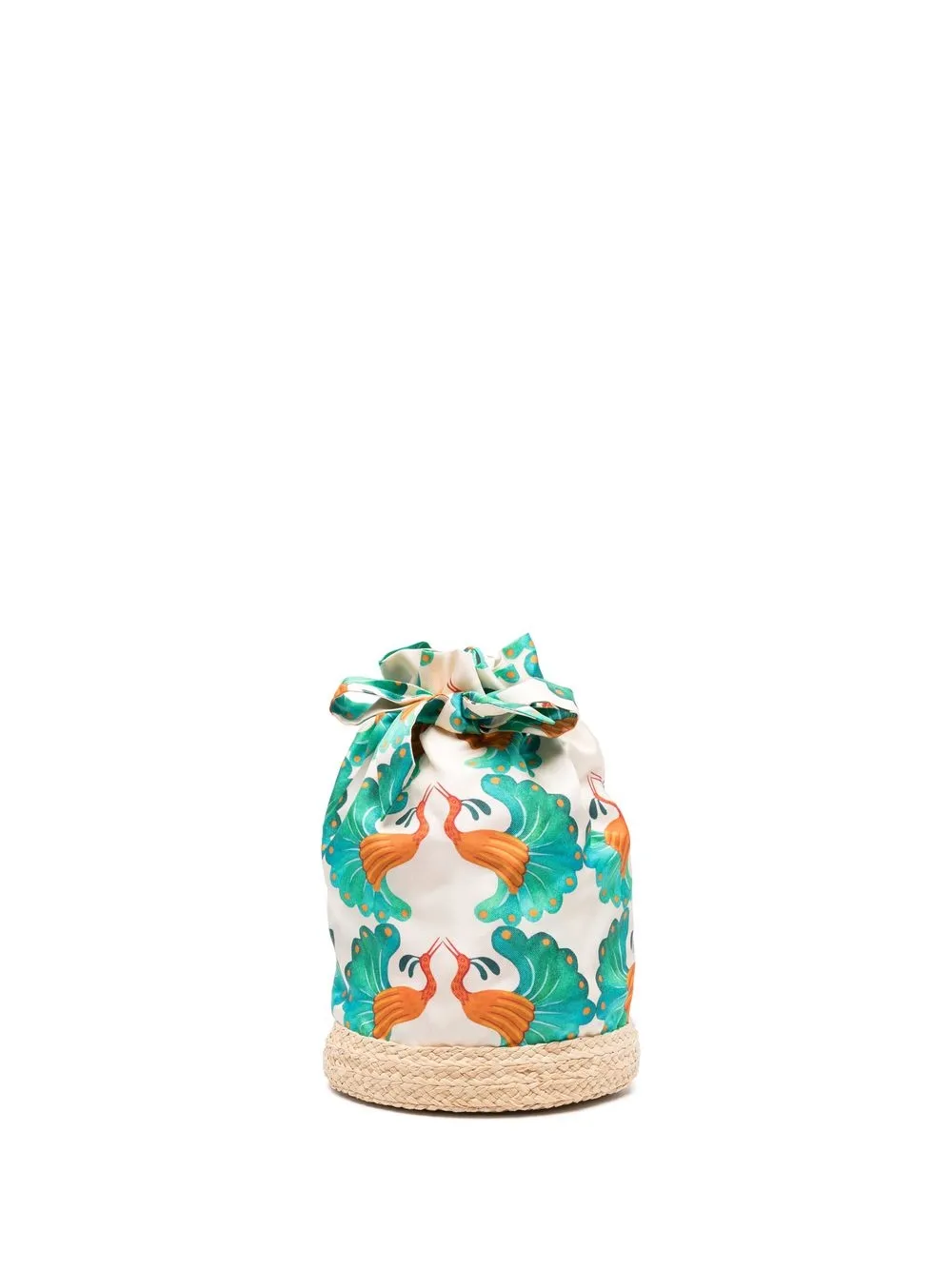 LA DOUBLEJ CELEBRATION RAFFIA POUCH