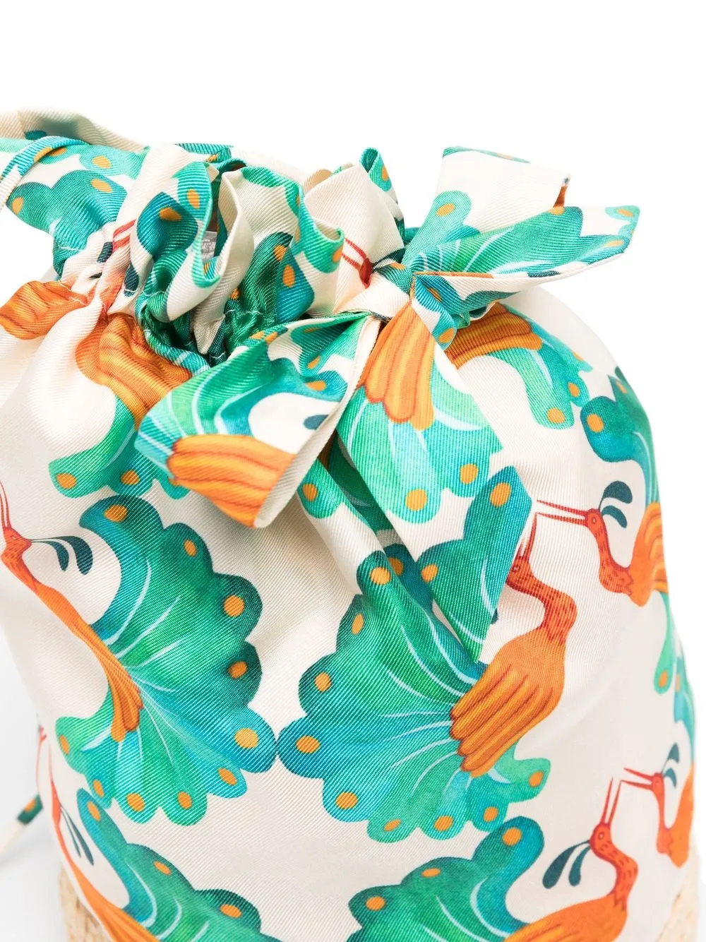 LA DOUBLEJ CELEBRATION RAFFIA POUCH