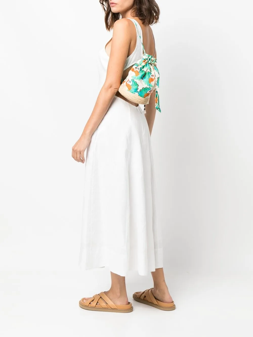 LA DOUBLEJ CELEBRATION RAFFIA POUCH