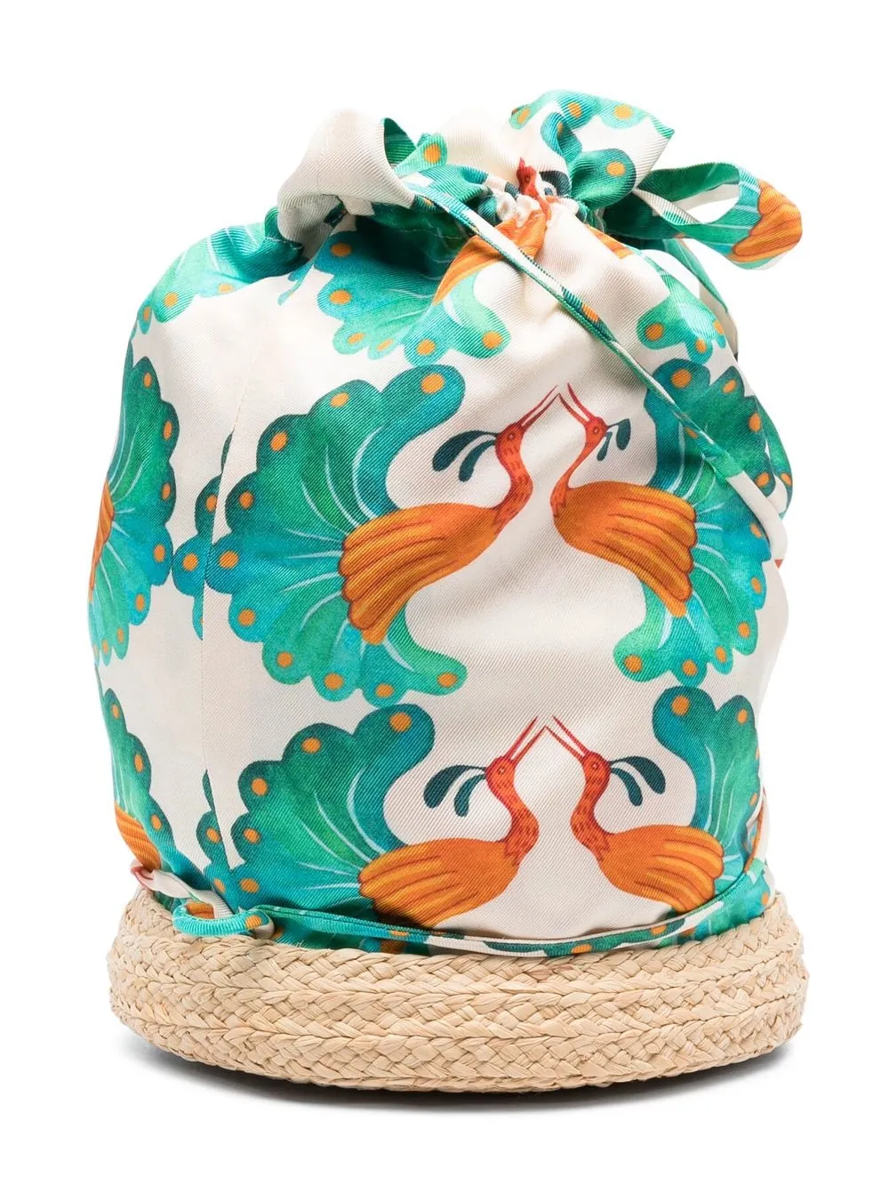 LA DOUBLEJ CELEBRATION RAFFIA POUCH