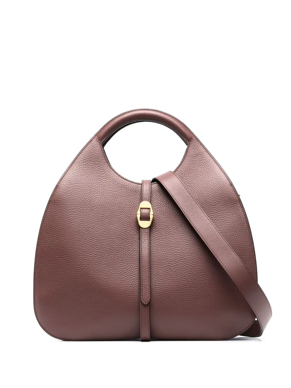 

Coccinelle front buckle-detail tote bag - Brown