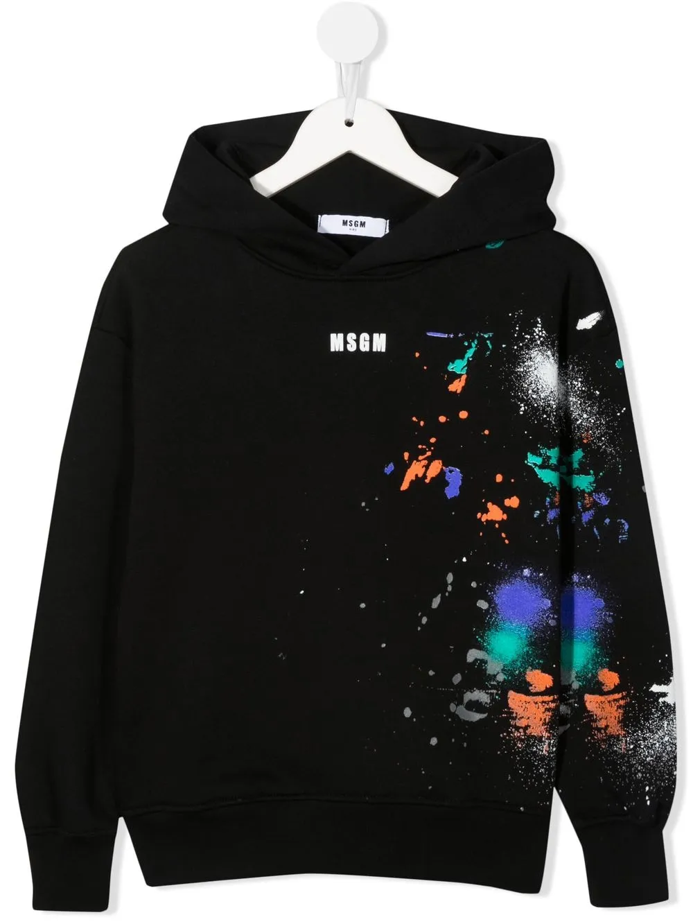 

MSGM Kids spray-paint effect pullover hoodie - Black