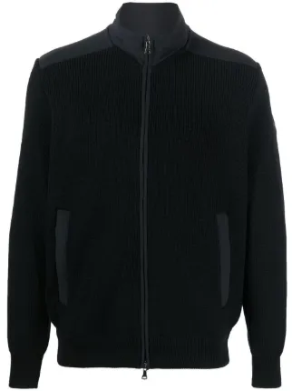 Paul Shark logo patch zip up Cardigan Farfetch