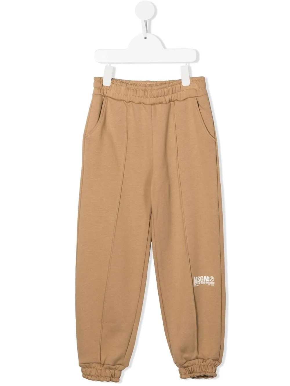 

MSGM Kids logo-print tracksuit bottoms - Neutrals