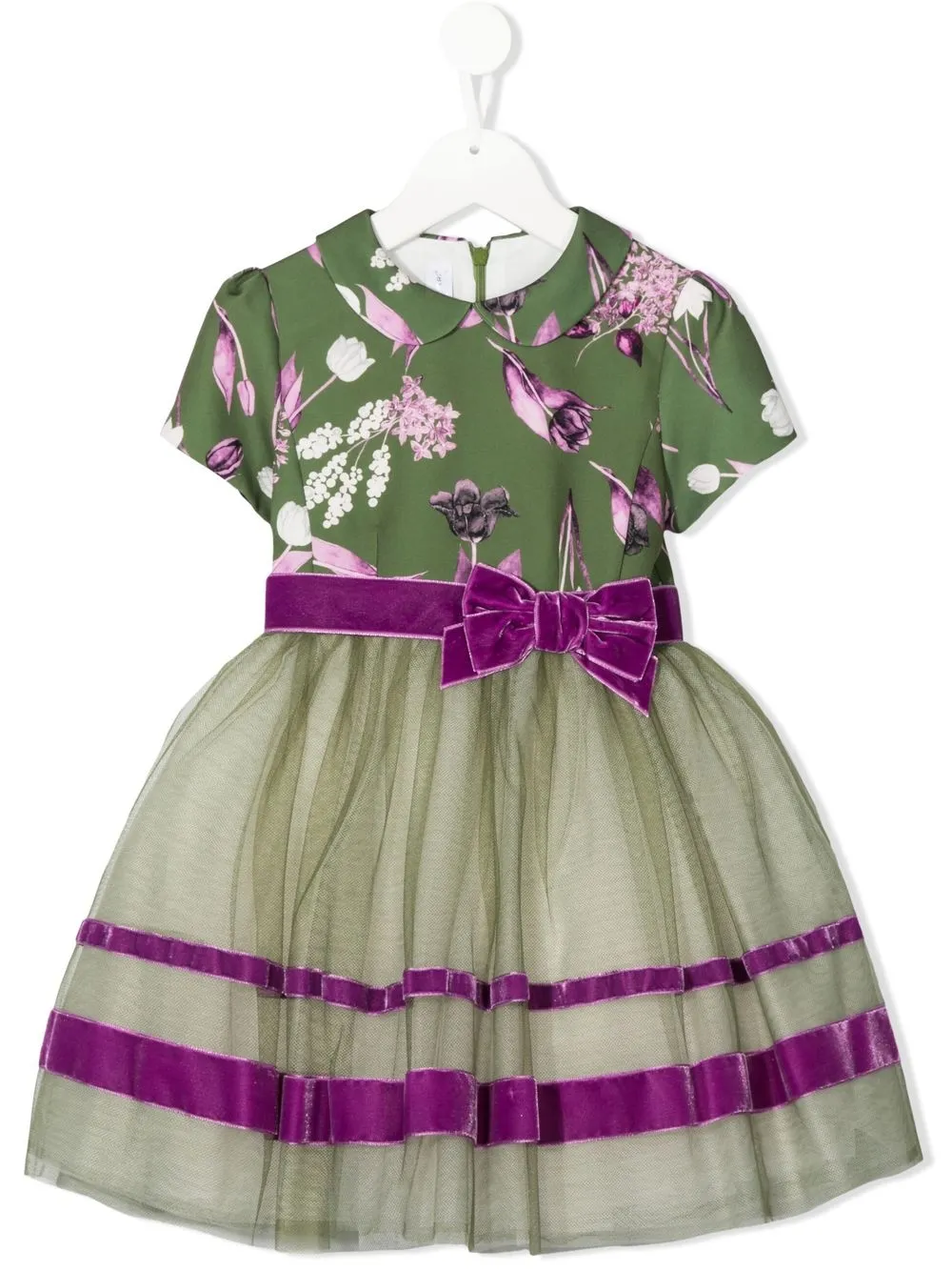 

Colorichiari vestido de tul con estampado floral - Verde