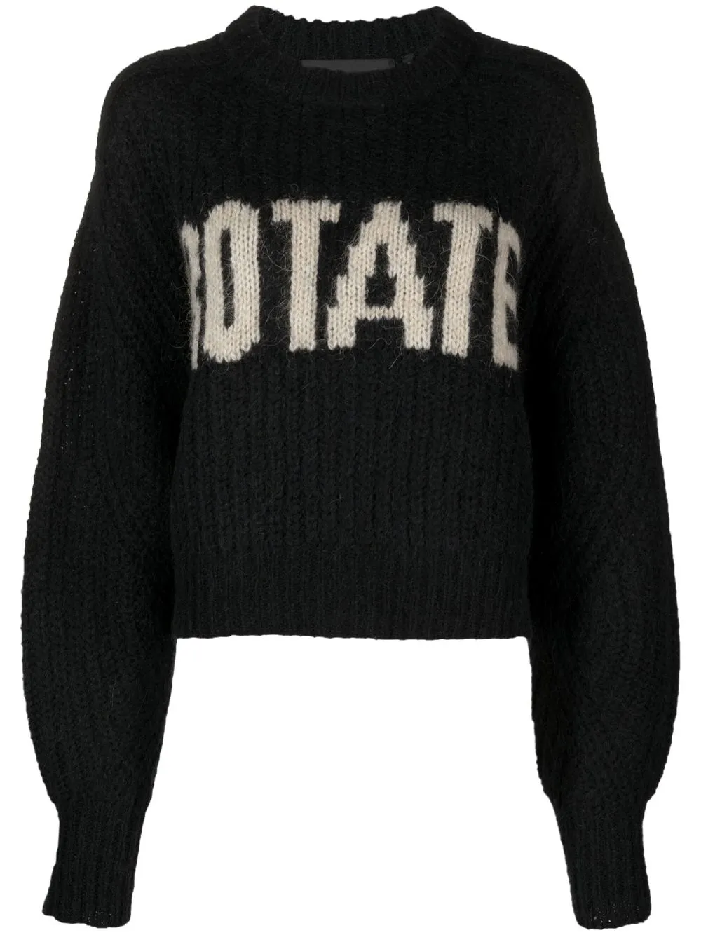 

ROTATE intarsia-knit logo jumper - Black