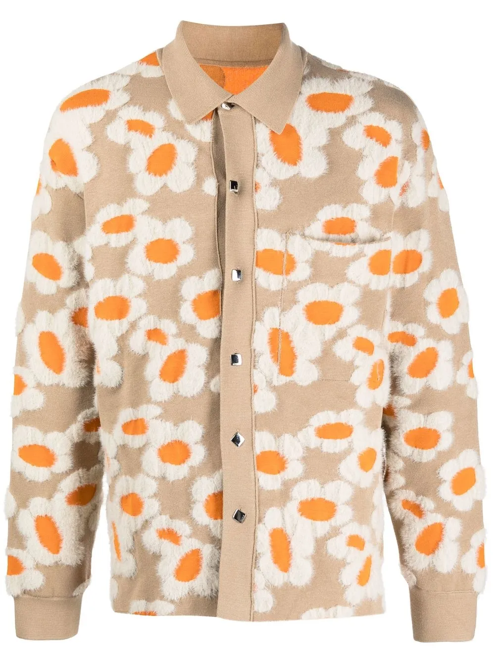

Jacquemus floral-intarsia cardigan - Neutrals