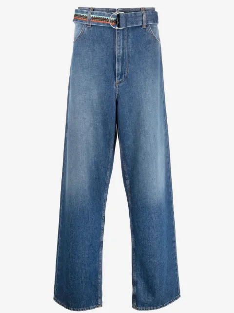 COUNTY OF MILAN jeans anchos con cinturón