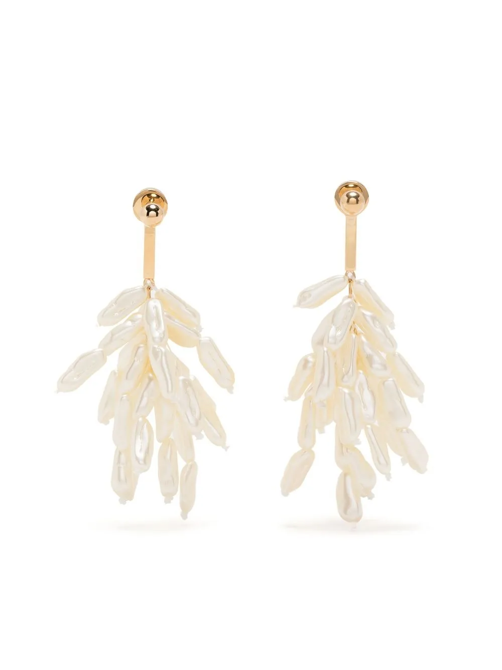 

Rejina Pyo aretes Reverse Pom Pom - Blanco