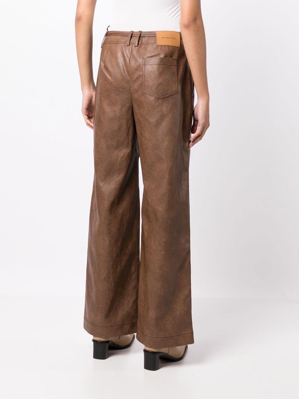 Shop Rejina Pyo Cyrus Straight-leg Trousers In Brown