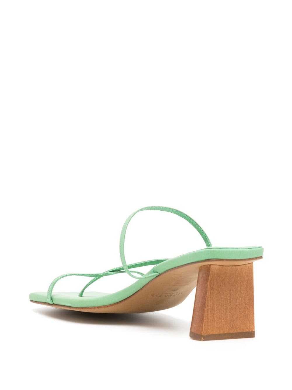 Shop Rejina Pyo Harley Square-toe 65mm Sandals In Green