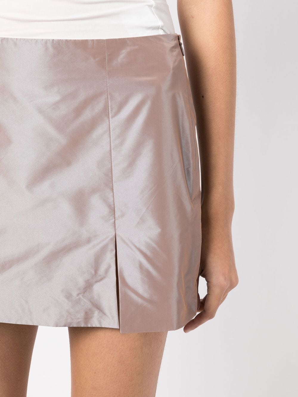 Shop Rejina Pyo Iridescent-effect Mini Skirt In Brown