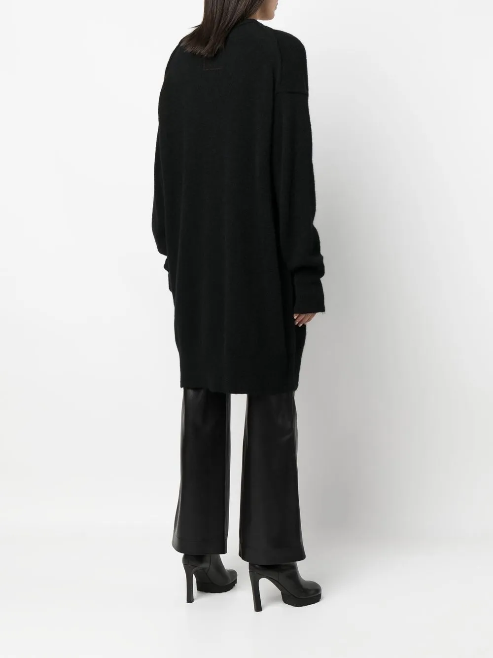Uma Wang Brushed-finish Oversize Cardigan In Schwarz