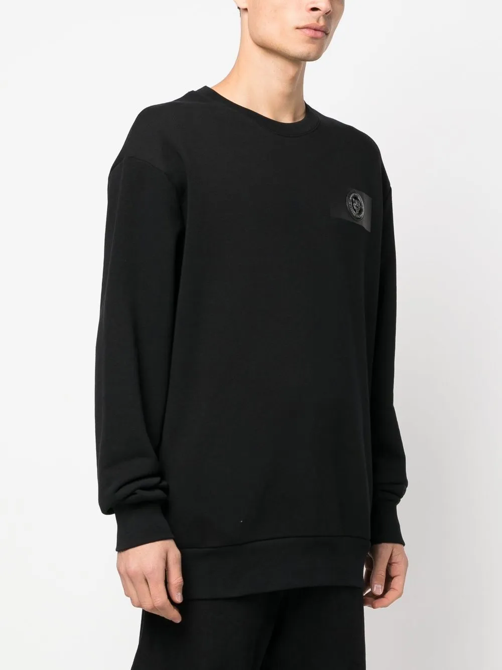 Plein Sport Sweater met logopatch Zwart