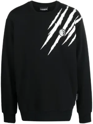 Versace Jeans Couture Suéter De Tricô Com Logo Bordado | Preto