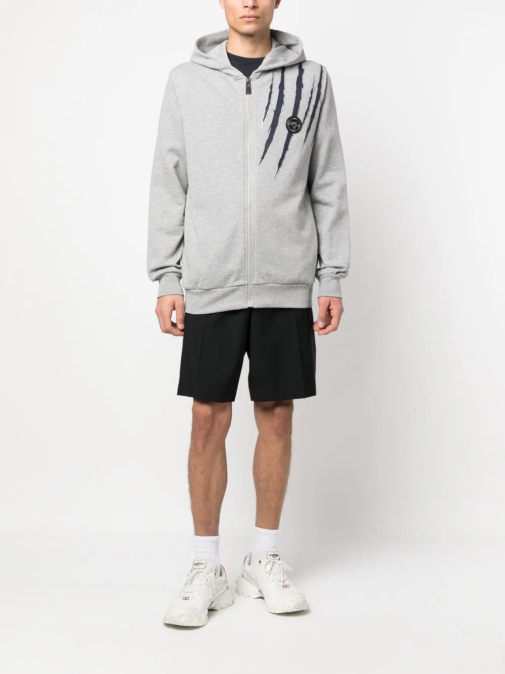 Plein Sport scratch-print zipped hoodie | Hoodies | Image 2