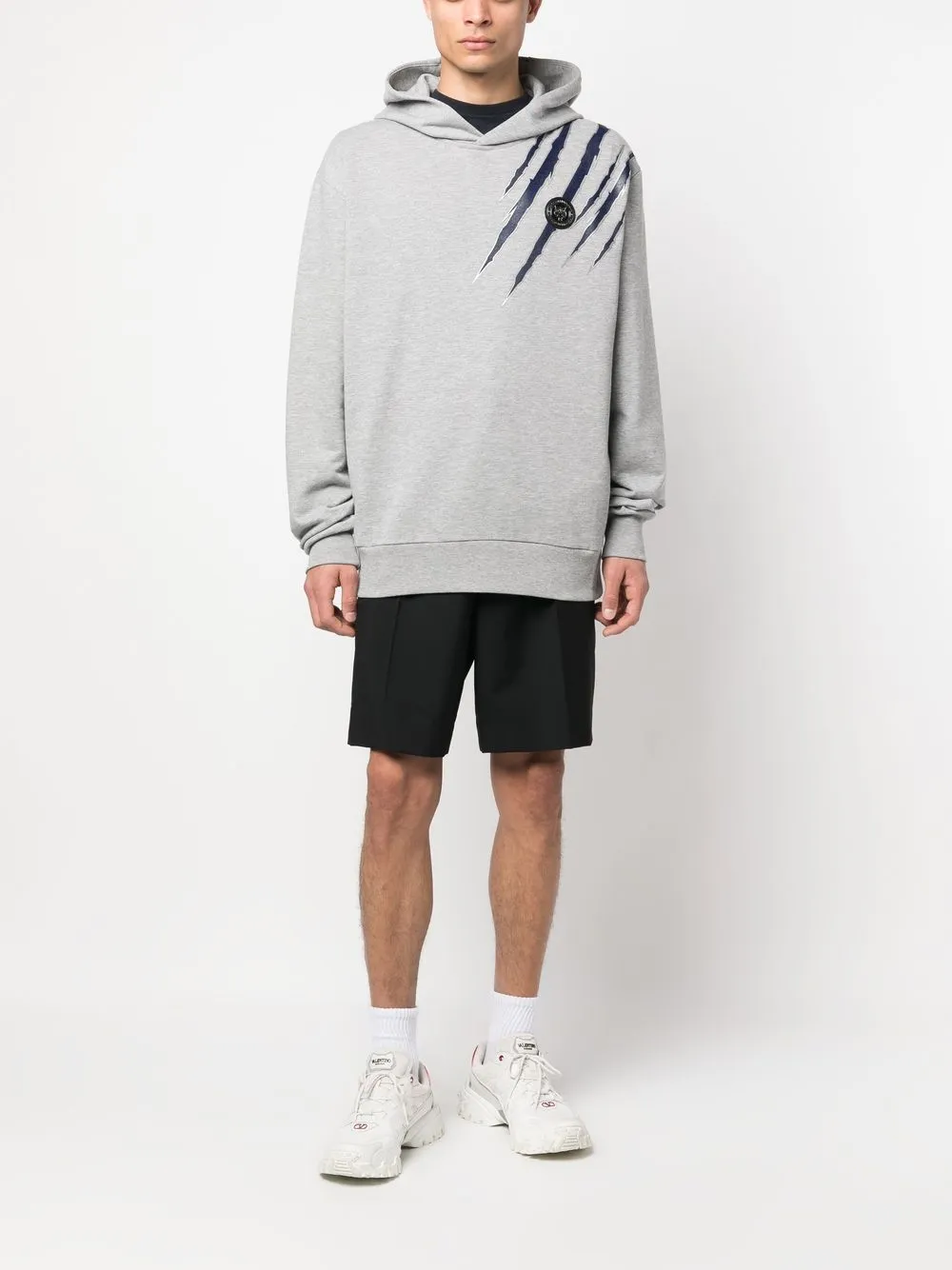 Plein Sport scratch-print long-sleeved hoodie | Hoodies | Image 2