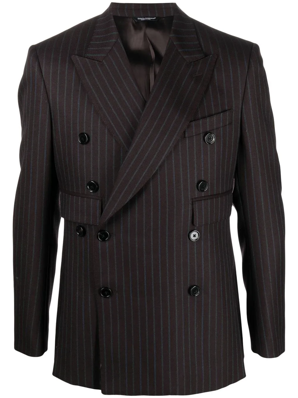 

Dolce & Gabbana pinstripe double-breasted blazer - Brown