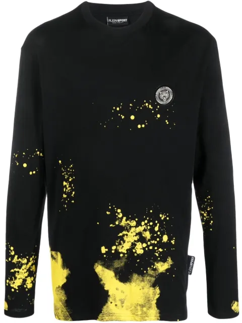 Plein Sport playera con estampado de salpicaduras de pintura