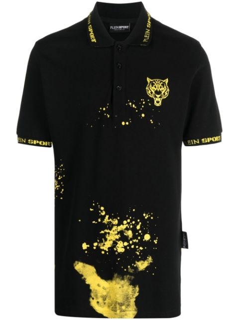Plein Sport paint splatter-print polo shirt
