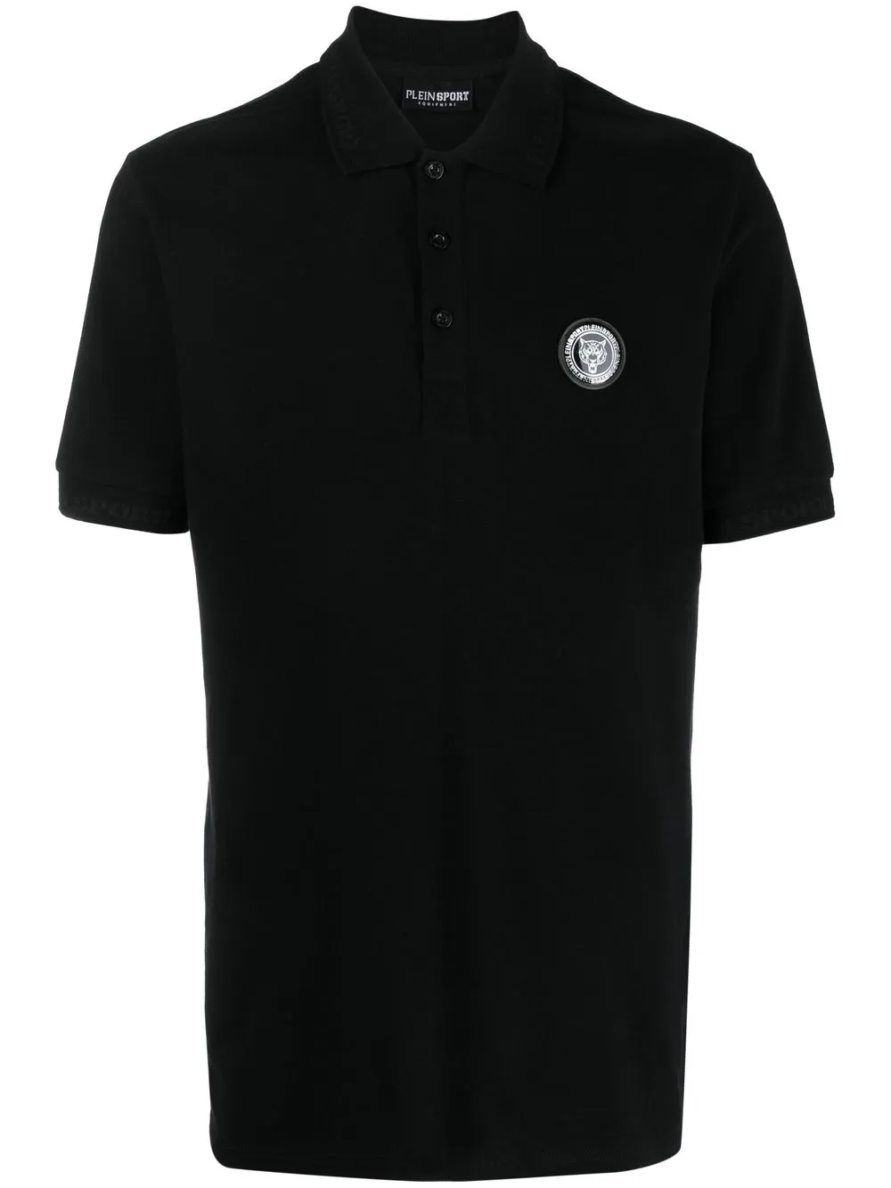 

Plein Sport logo-print short-sleeved polo shirt - Black