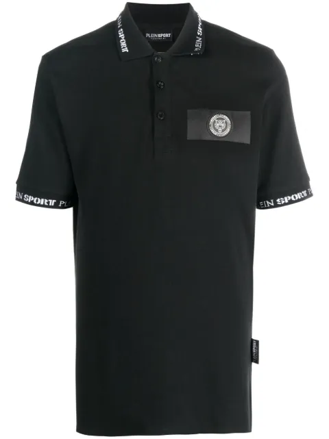 Plein Sport logo-patch short-sleeved polo shirt
