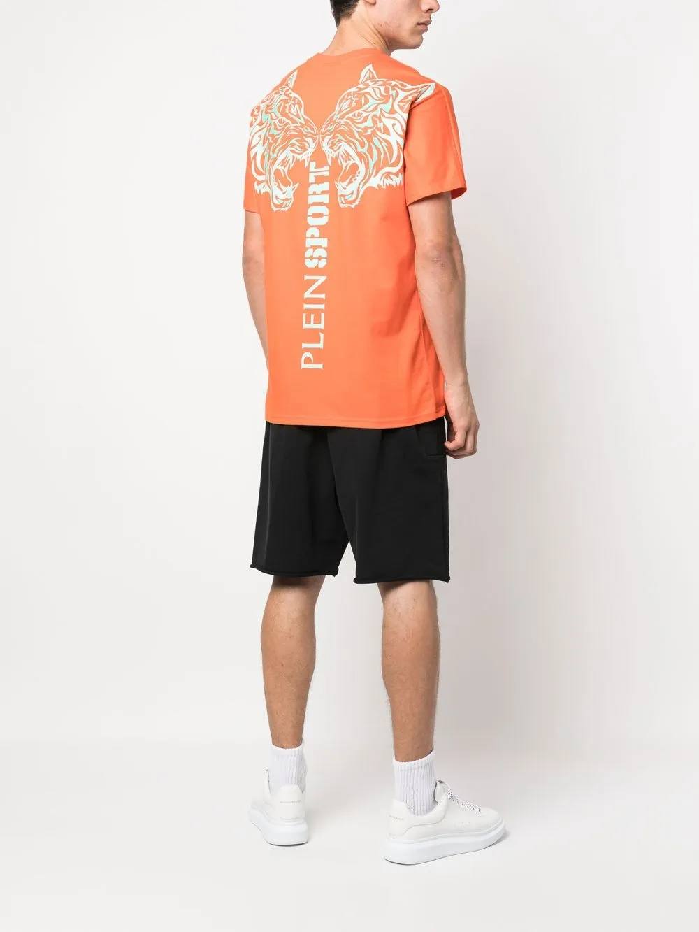 Plein Sport Overhemd met tijgerprint - Oranje